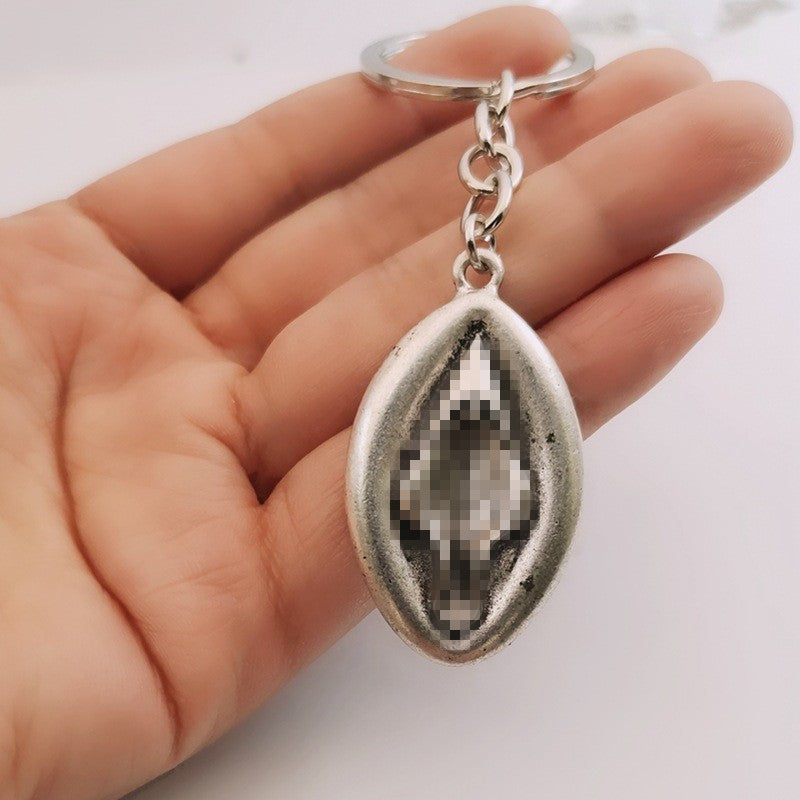 Wholesale Personalized Gothic Female Organ Alloy Keychain